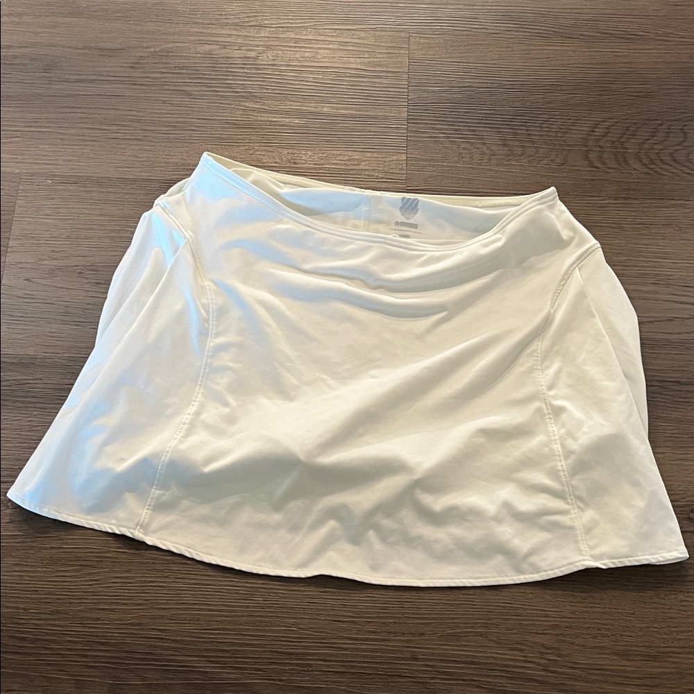 K-Swiss White Athletic Skirt with shorts